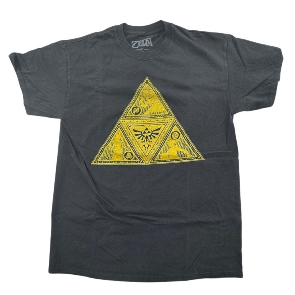 Zelda Triforce T-Shirt Nintendo Graphic Teeโ Short Sleeve Black Medium